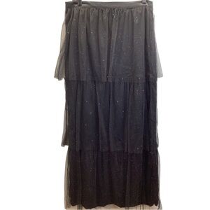 Crystal Doll Size Large Multi Color Shimmer Ruffle & Satin Waist Skirt. New